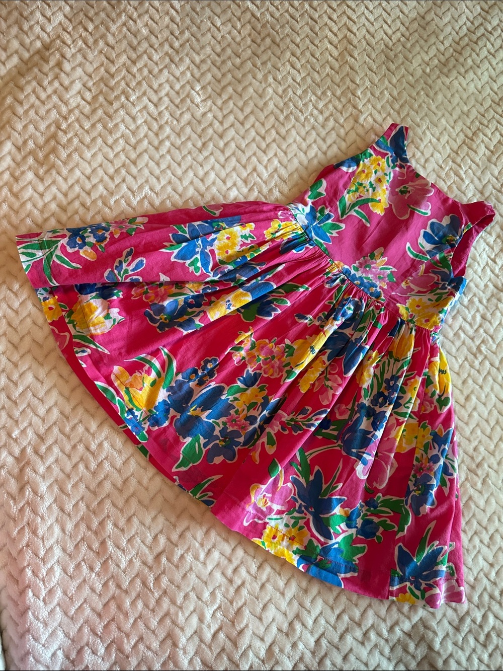 Polo by Ralph Lauren Pink Floral Cotton Sundress